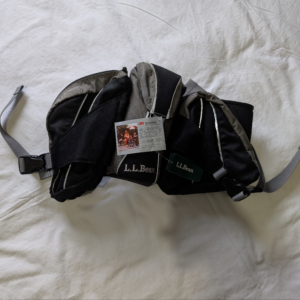 L.L Bean Multi Sport Pack 3M Lumbar Waist Bag NWT Black/Grey